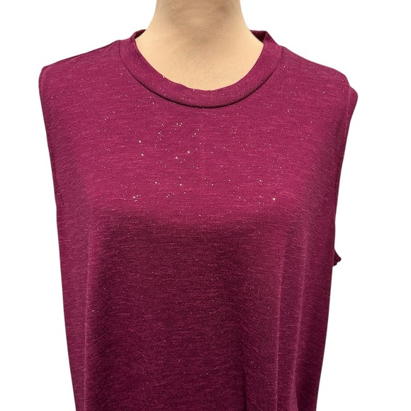 Lane Bryant Women’s Glitter Swing High Neck Tunic Tank Purple Size 22/24W Read. - Picture 4 of 9